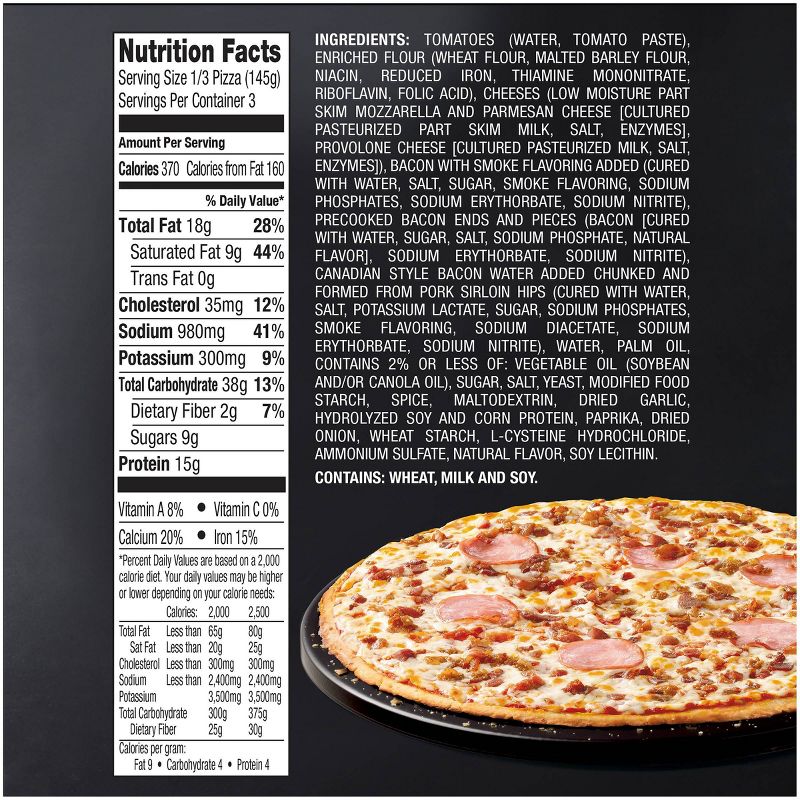 Red Baron Thin Crust Bacon Lovers Frozen Pizza - 15.39oz