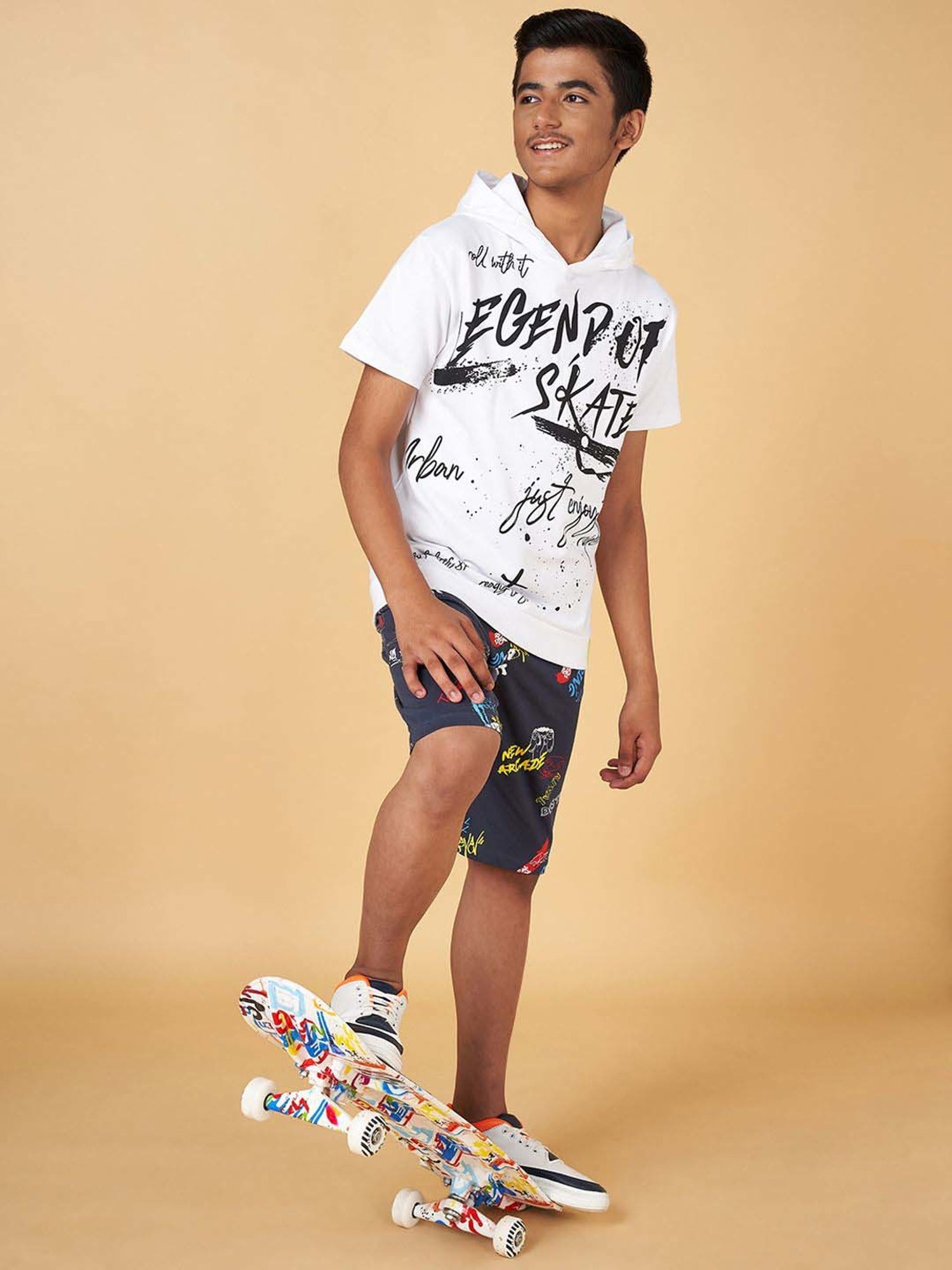 Coolsters by Pantaloons Kids White Cotton Printed T-Shirt