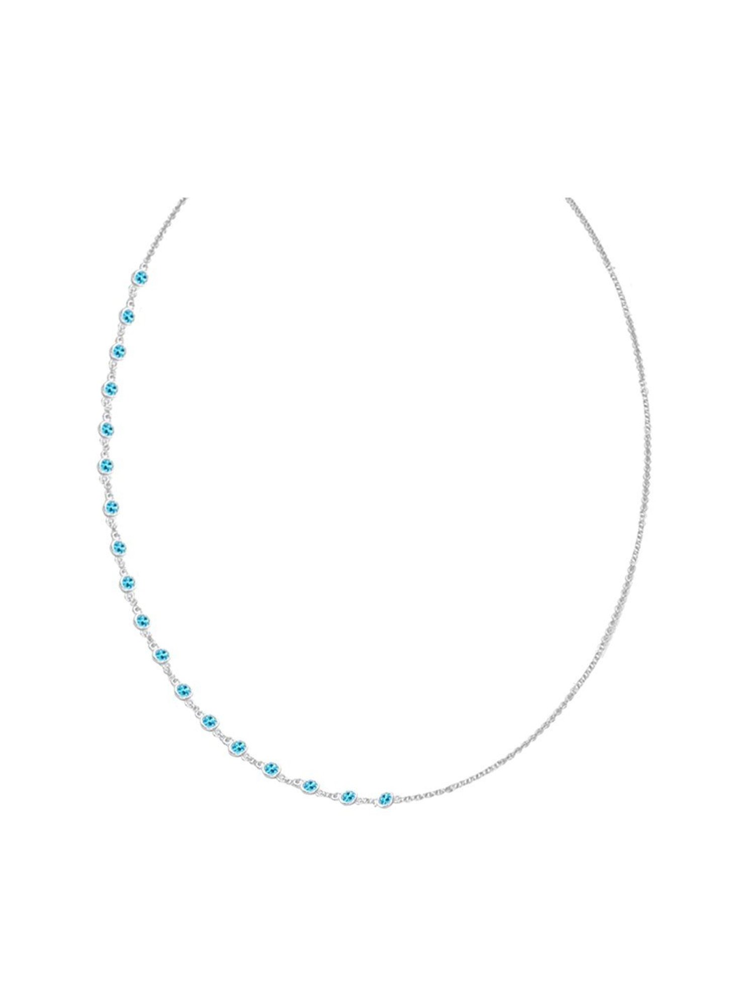 Ornate Jewels 92.5 Sterling Silver Red Ruby Necklace for Women