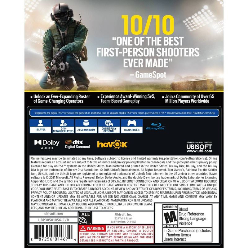 Tom Clancy's Rainbow Six: Siege - PlayStation 4