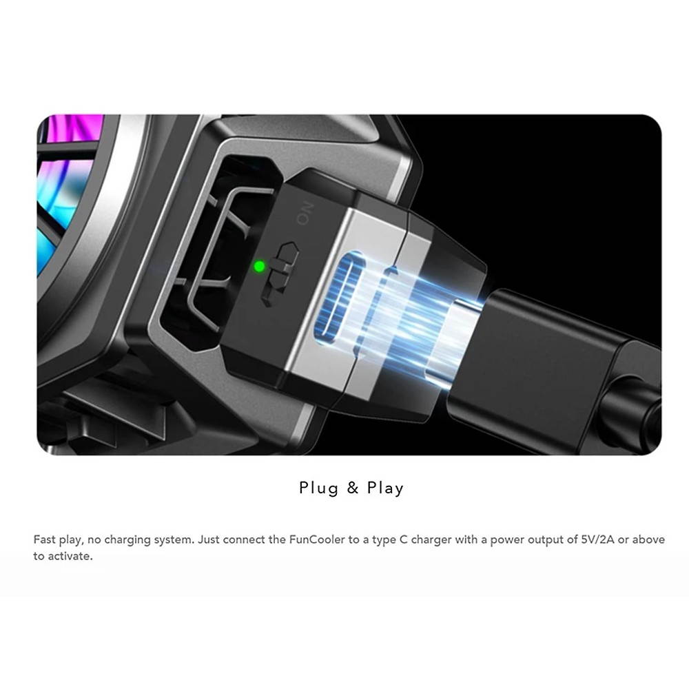 Xiaomi BlackShark FunCooler Pro BR20 Cool Cooling Back Clip Type-C Bass Mini Radiating Device For Xiaomi iPhone Huawei Samsung Mobile Phone