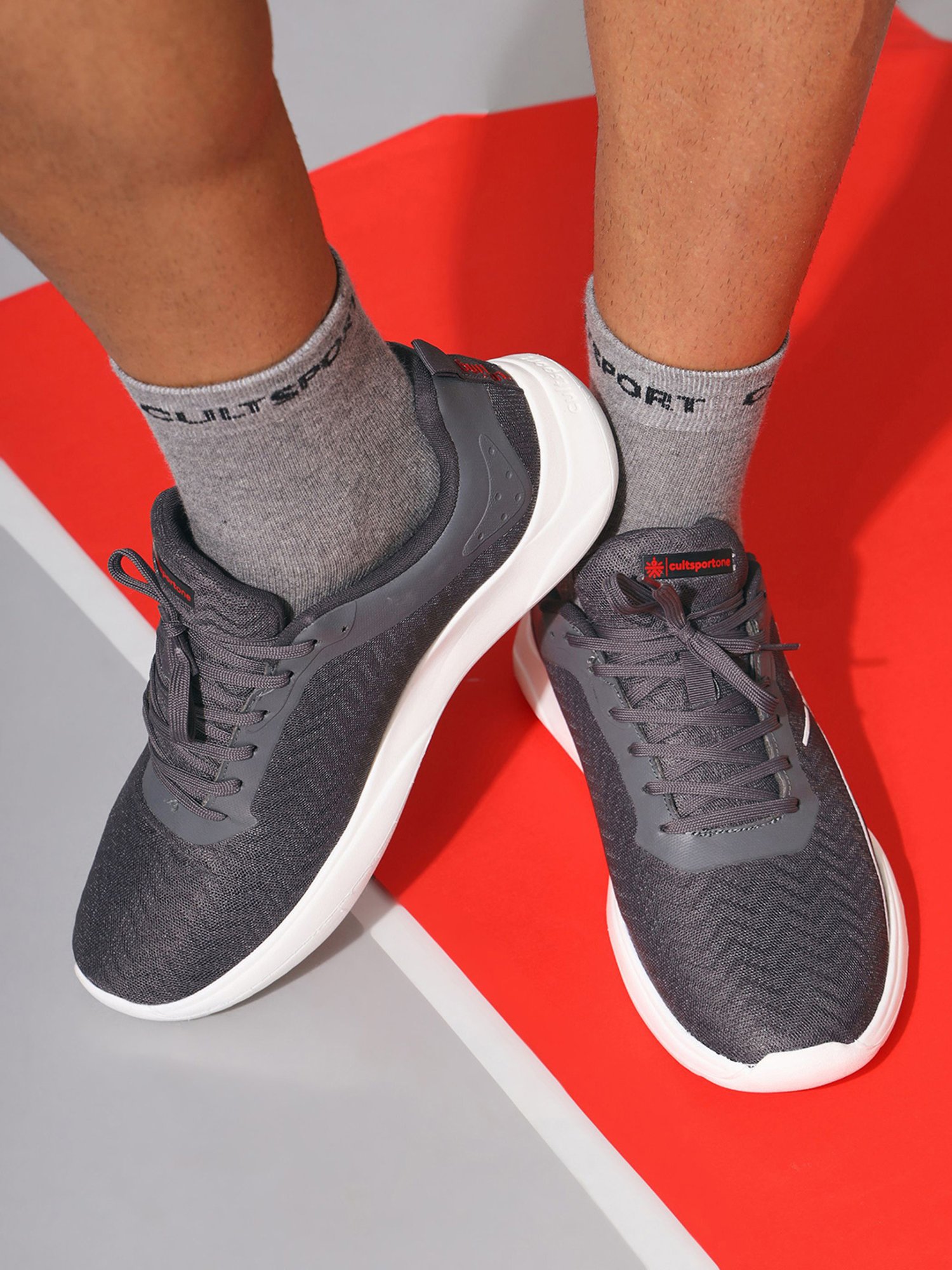 Cultsportone Men's Freedom Grey Running Shoes