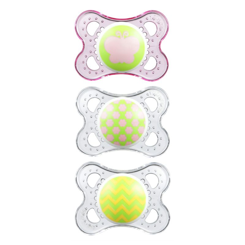 MAM Clear Orthodontic Pacifier - 0-6 Months - 3ct