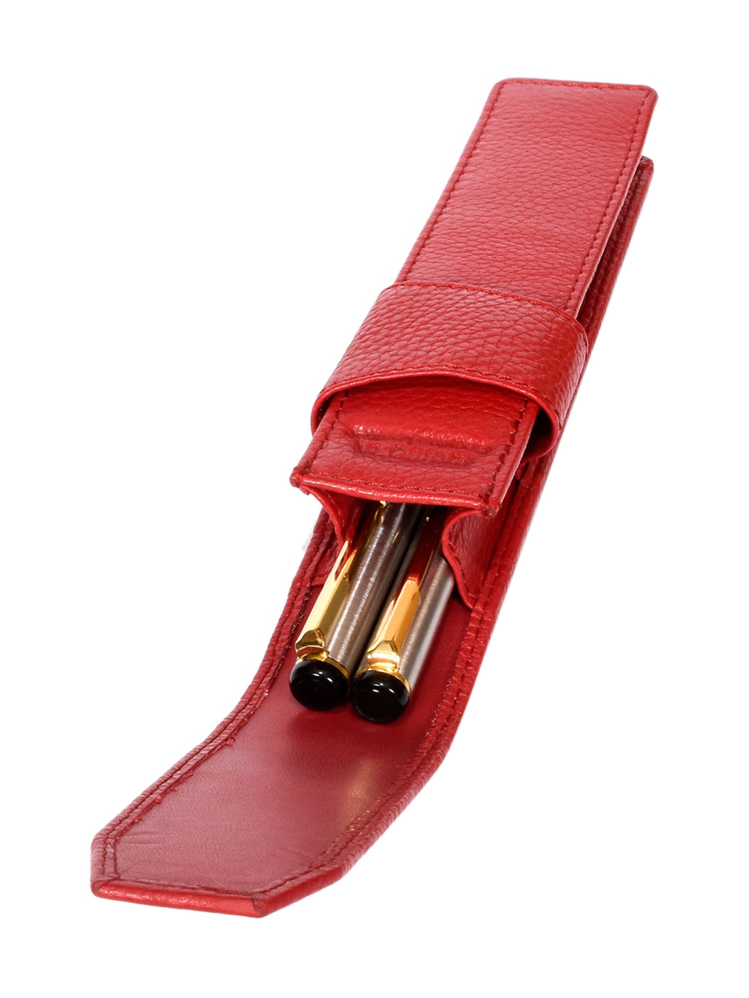 SASSORA Gamy Red Leather Small Pen Case