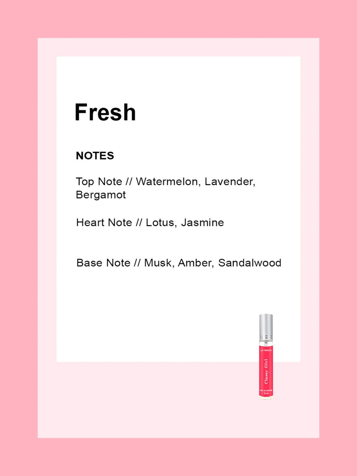 La' French Classy Girl Eau De Parfum for Women - 10 ml