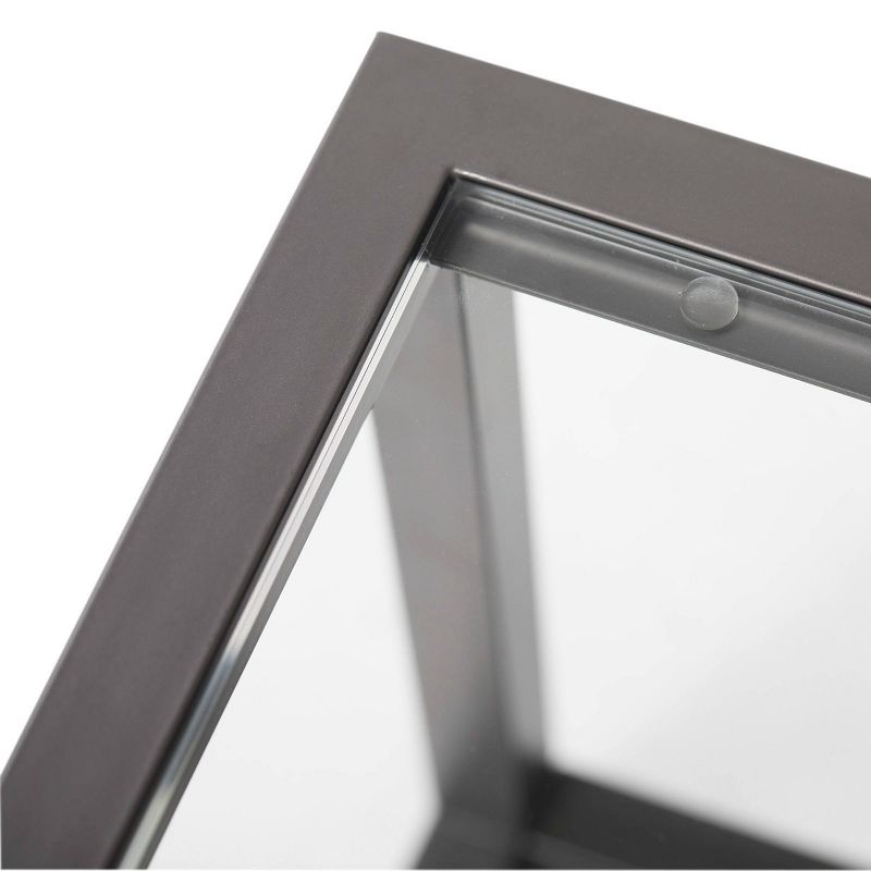 36" Camber Modern Coffee Table with Clear Glass Pewter - Studio Designs Home