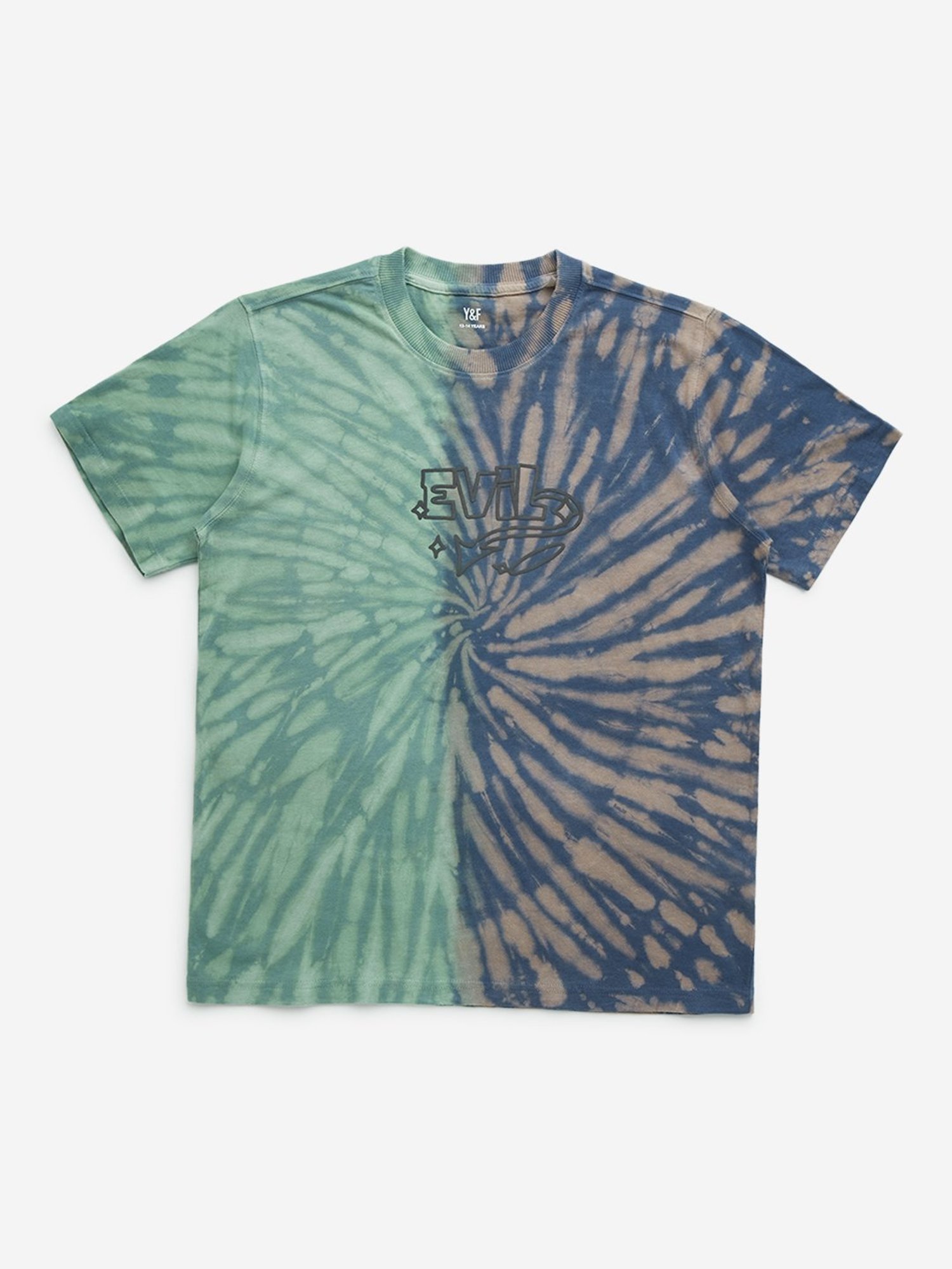 Y&F Boys by Westside Multicolour Tie-Dye Design Cotton T-Shirt