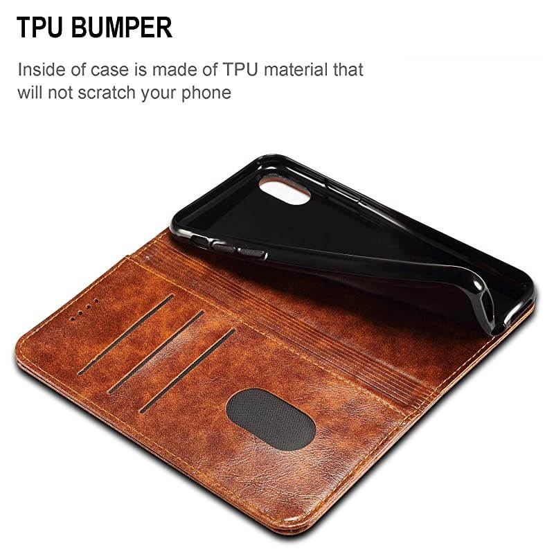 iPhone 8 Plus Case iPhone 7 Plus Case Leather Wallet Folio Case Magnetic Closure Flip Cover with Stand and Credit Card Slot for iPhone 8 Plus 7 Plus