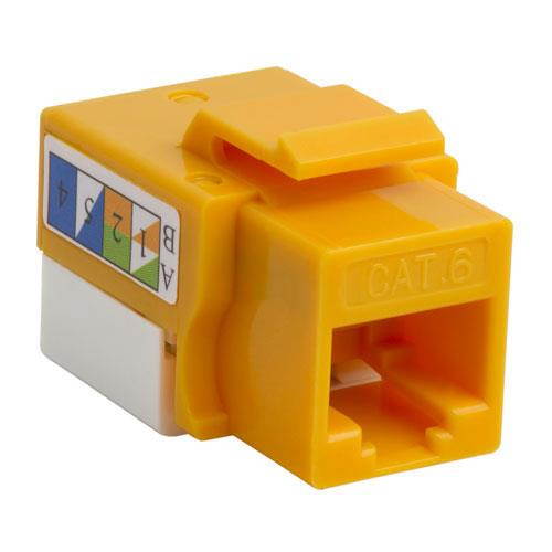 4Xem Cat6 Rj45 Keystone Jack Utp 110-Type (Yellow)