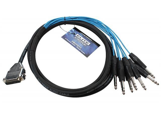 Elite Core 25-pin D-Sub to 8 TRS Male Breakout Snake Cable - 10' Length