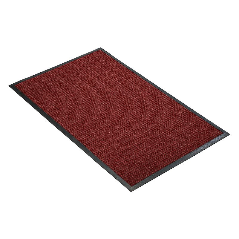 Red/Black Solid Doormat - (2'X3') - HomeTrax