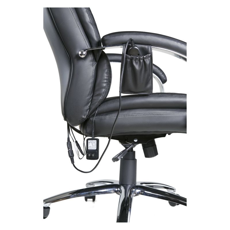 Executive 6 Motor Massage Chair with Lumbar Support and Heat Black - OneSpace