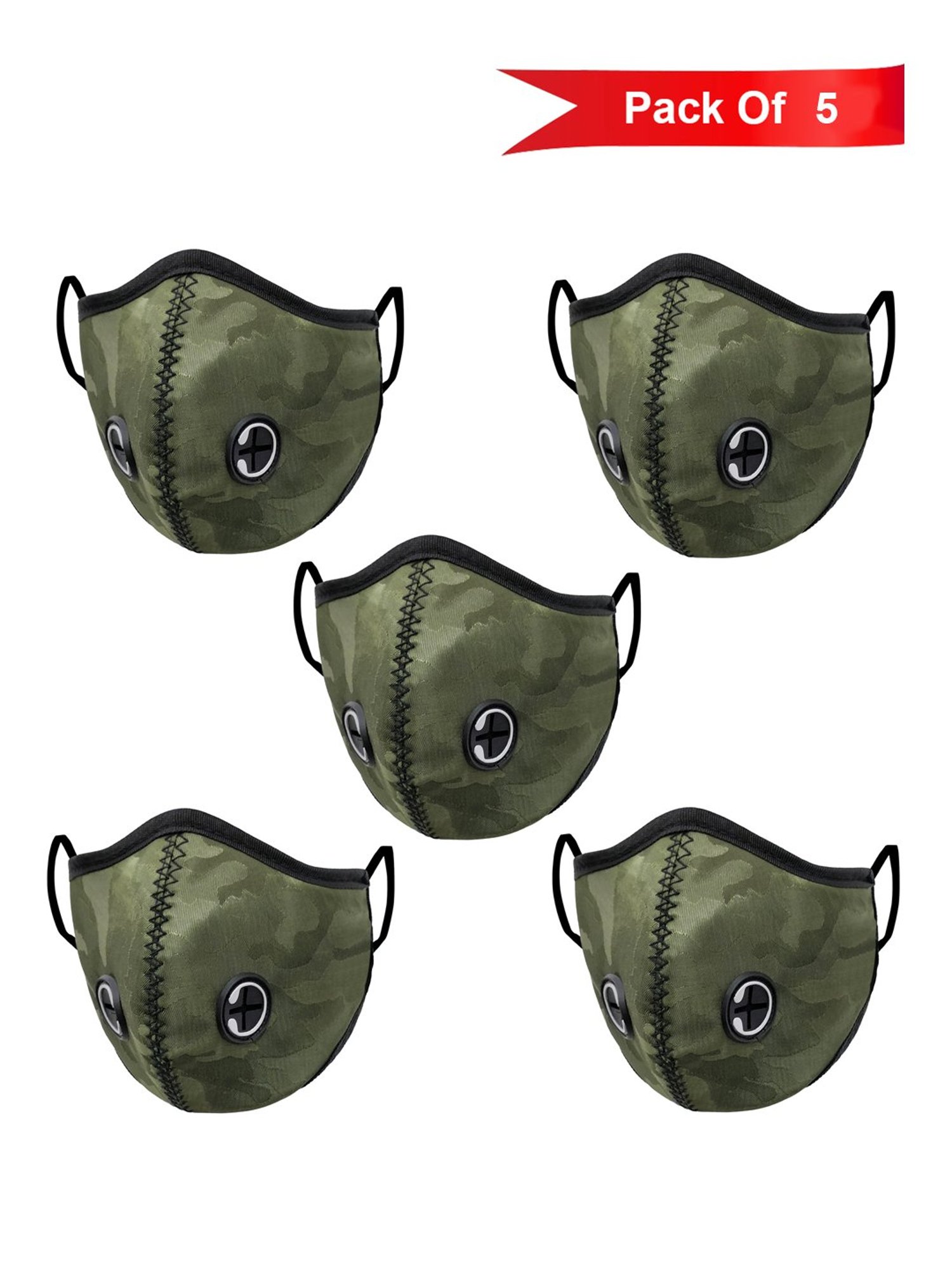 Lion crown Reusable 5 Layered N95 Face Masks - Pack of 5