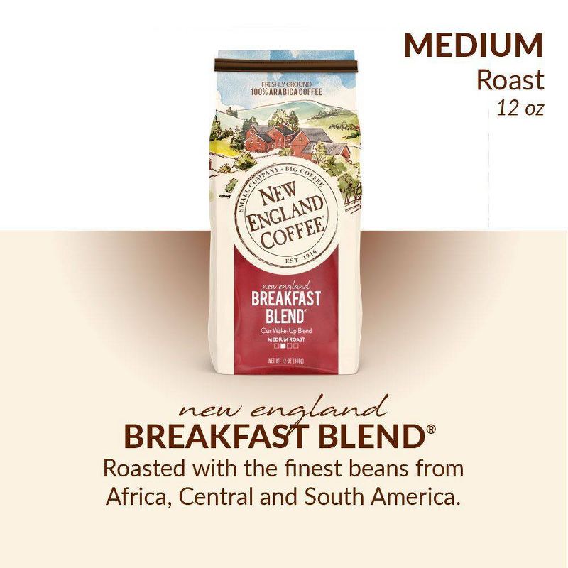 New England Breakfast Blend Medium Roast Ground Coffee - 12oz