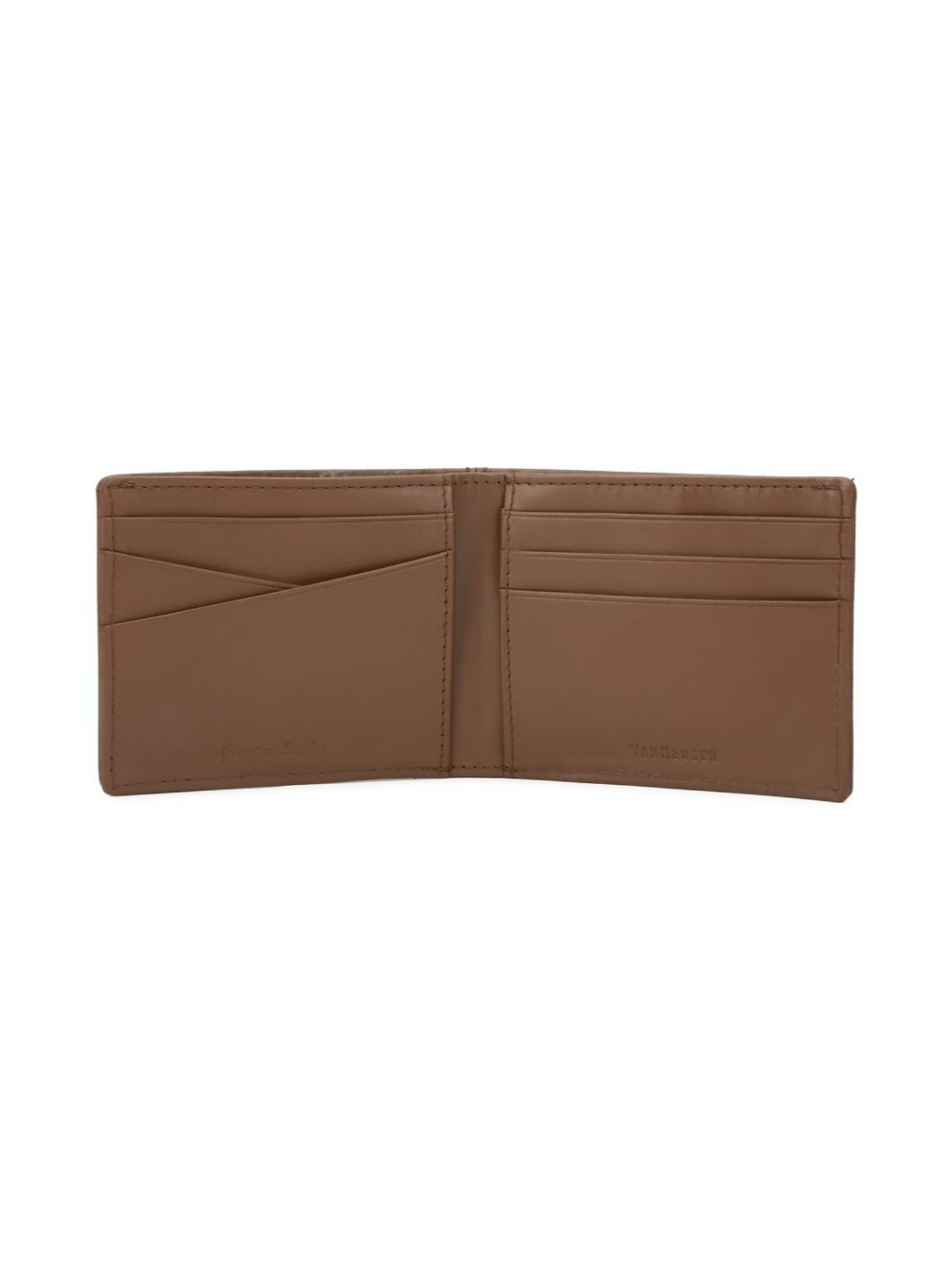 Van Heusen Brown Solid Bi-Fold Wallet for Men