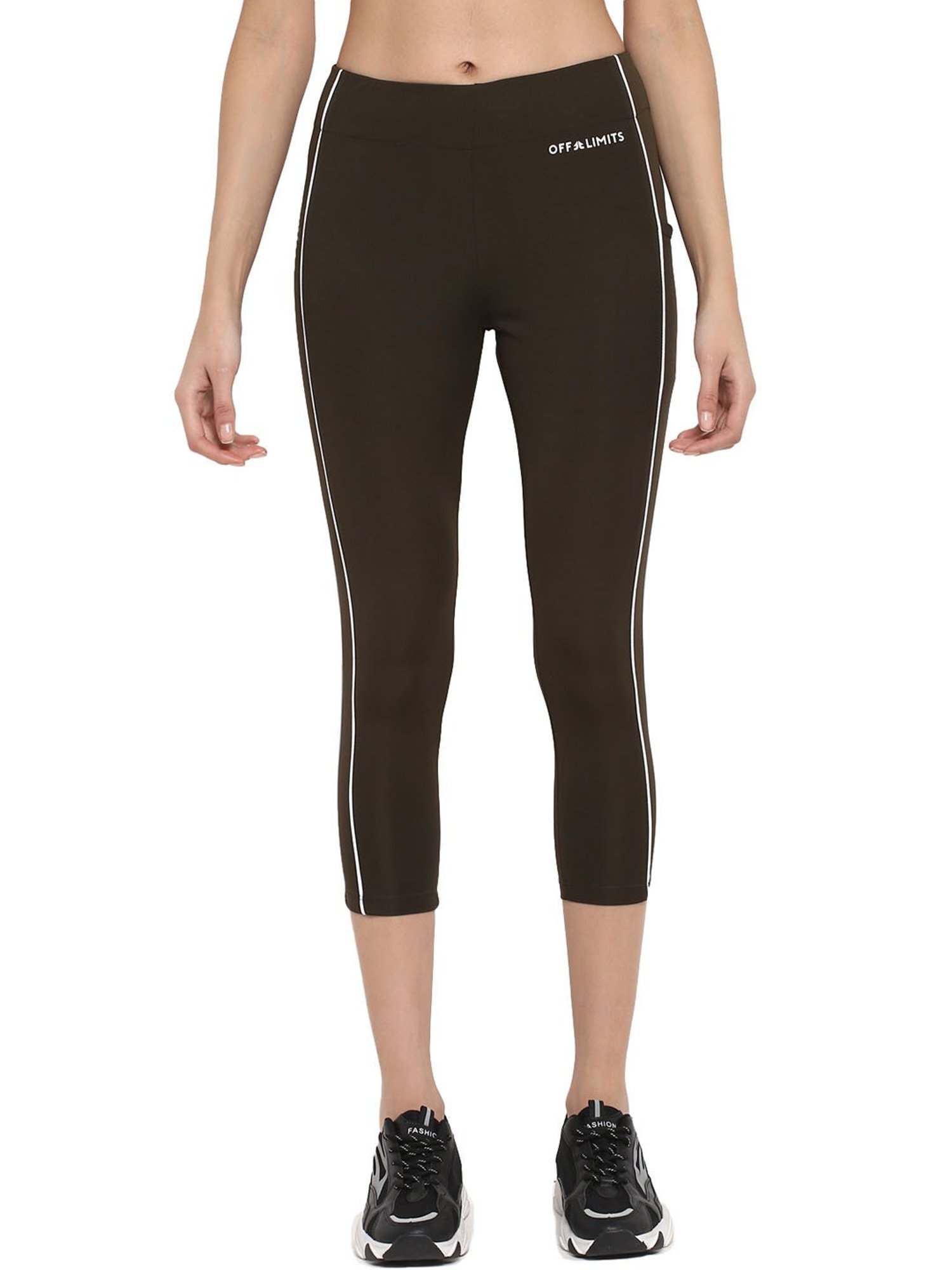 OFF LIMITS Olive Mid Rise Capris