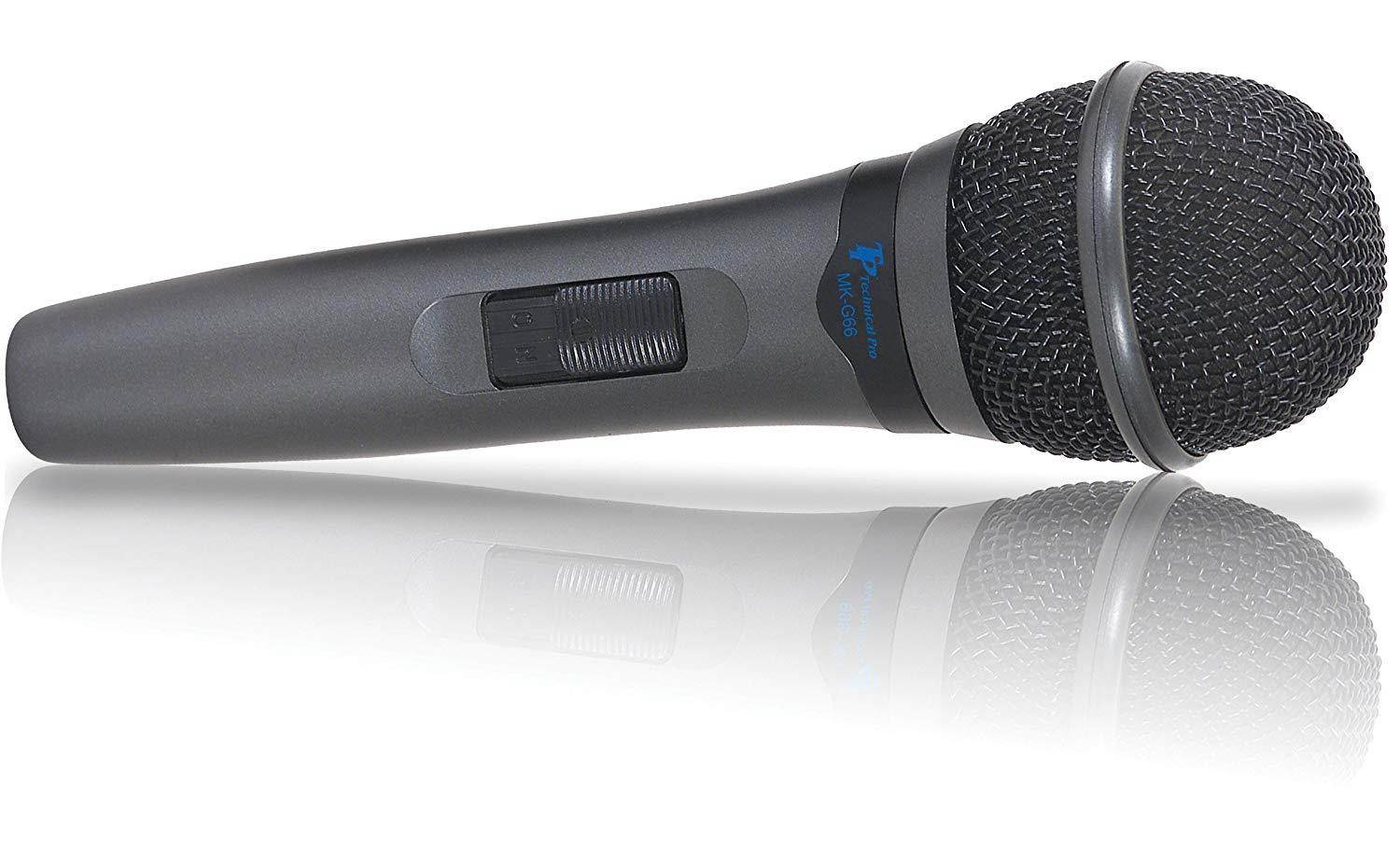Technical Pro MK66 Wired Microphone with Digital Processing, Black
