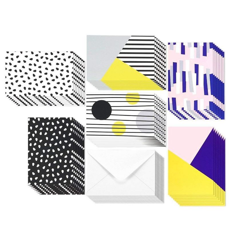 Best Paper Greetings 144-Pack Colorful Modern Design All Occasions Blank Greeting Cards Bulk Sets with Envelopes 4x6 in