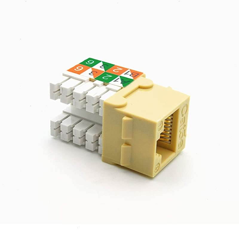 Cat.5E RJ45 110 Type Keystone Jack (50-Pack, Ivory)