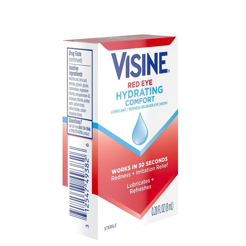 Visine Advanced Redness + Irritation Relief Lubrication / Redness Eye Drops - .28 fl oz