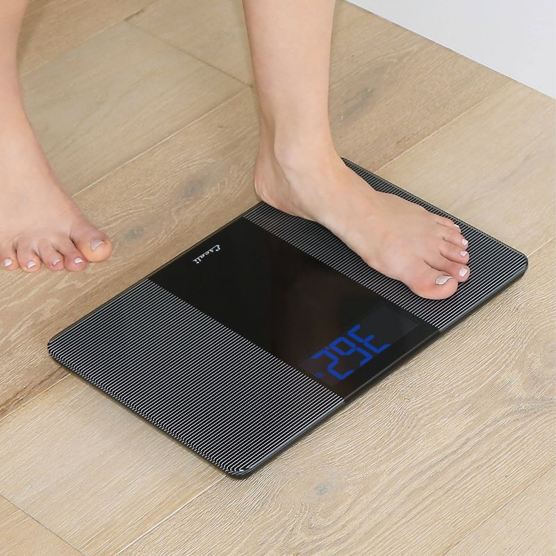 Extra Wide Bathroom Scale Black/White - Escali