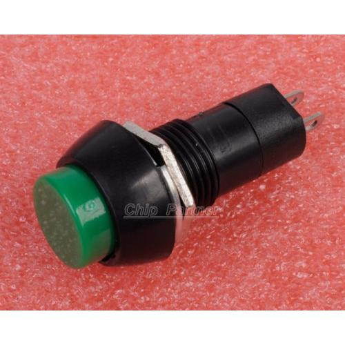 Green Locking Latching OFF-ON Push Button 12mm