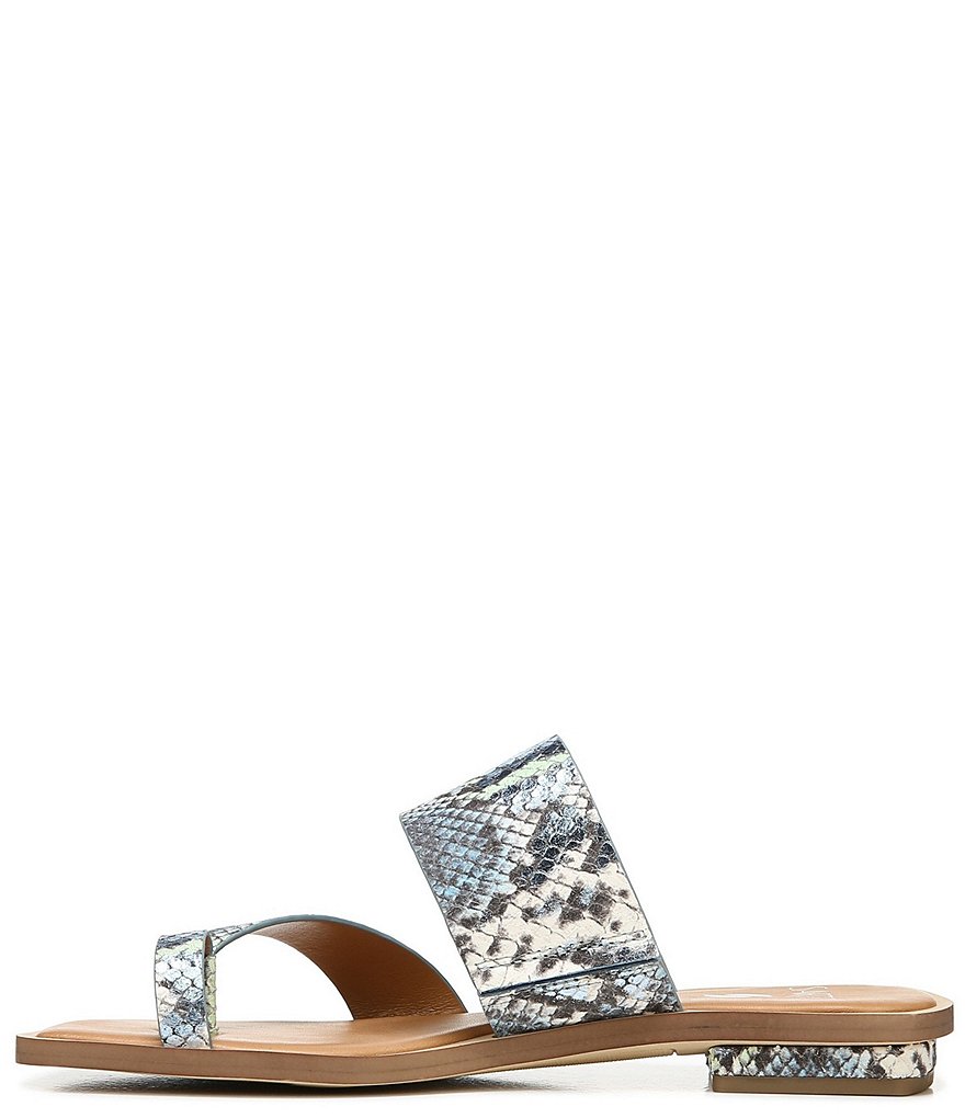 Sarto by Franco Sarto Ediana Snake Print Leather Thong Slide Sandals