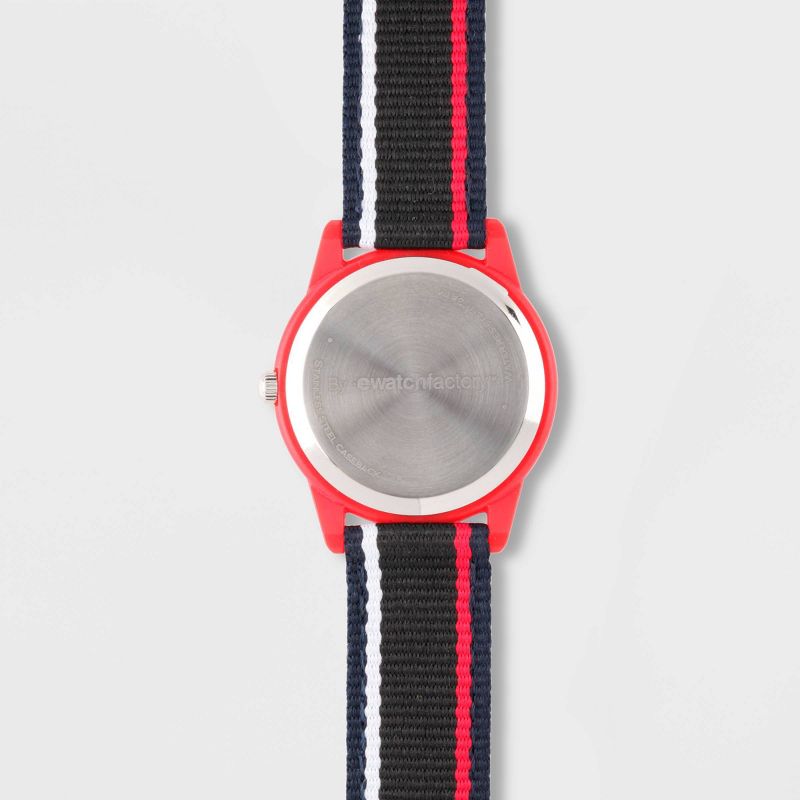 Kids' Red Balloon Dinosaur Plastic Time Teacher Strap Watch - Black