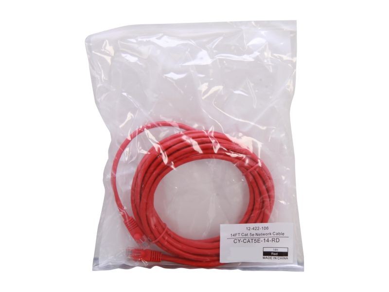Coboc CY-CAT5E-07-RD 7 ft. 350Mhz UTP Network Cable