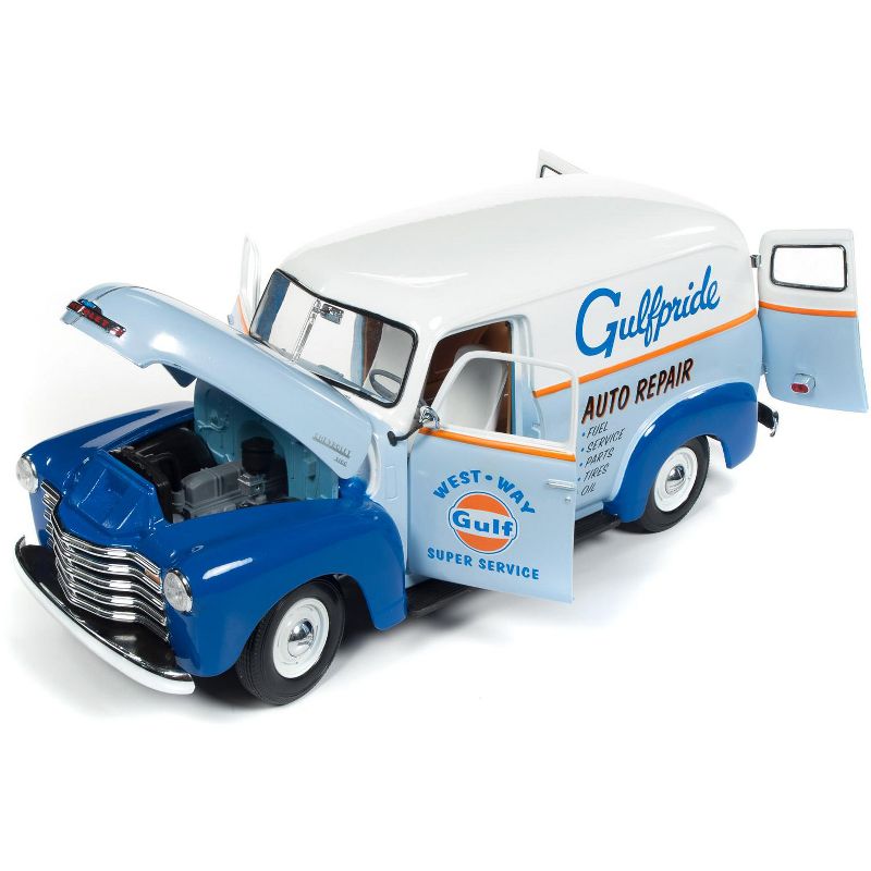 1948 Chevrolet Panel Delivery Truck "Gulf Oil" Limited Edition to 1,002 pieces Worldwide 1/18 Diecast Car by Autoworld