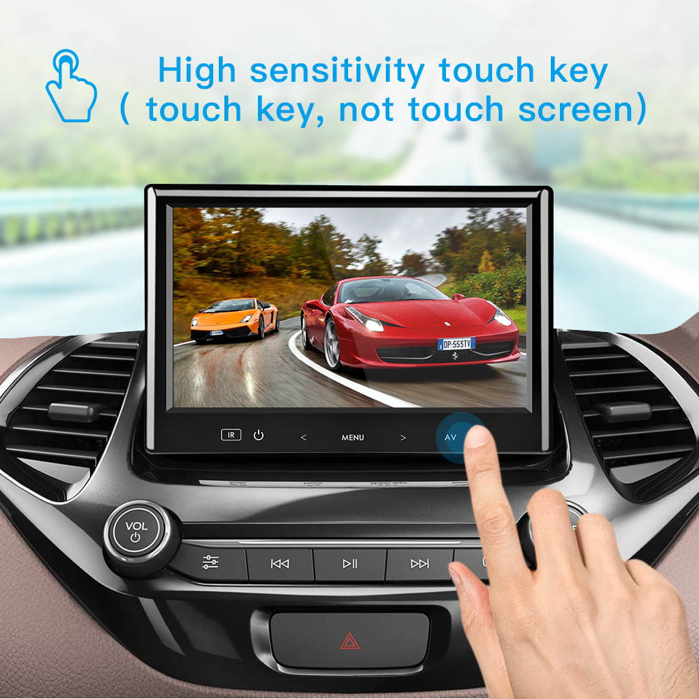 10''LCD Monitor 140&deg;for Car Office Home Security HDMI VGA with Remote Control