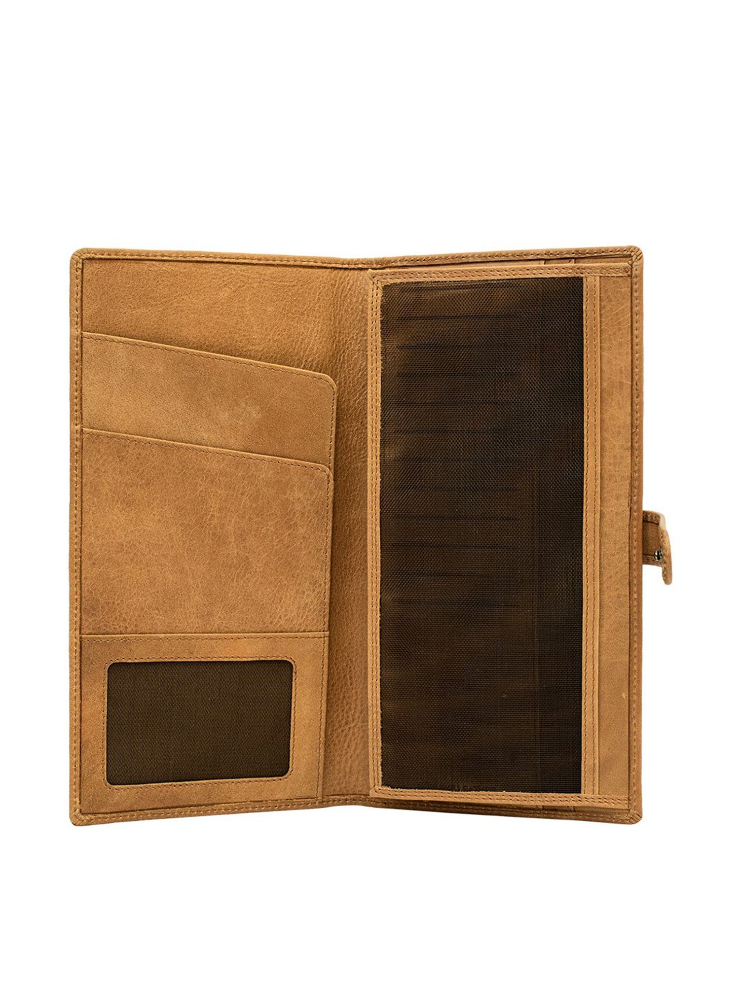 Eske Clover Brown Solid Small Passport Holder