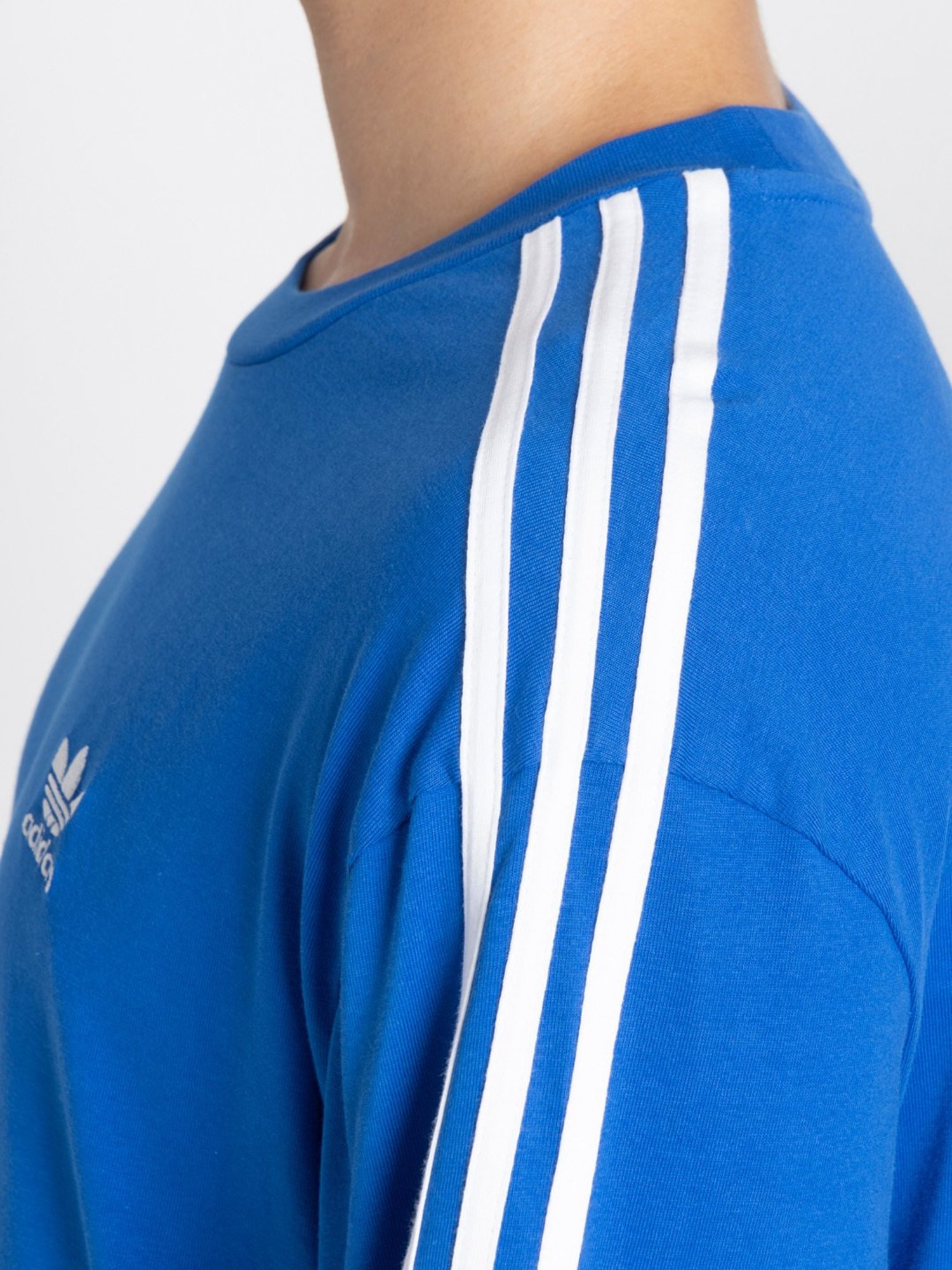 Adidas Blue 100% Cotton Oversized Printed  T-Shirt