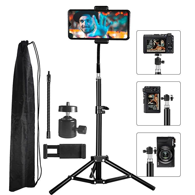 Stand, 2 Pack Mic Arm Stand Boom Suspension Stand, Desk C Clamp Light Mount Stand with 1/4" Ball Head for Ring Light/Video Light//Video Conference Light