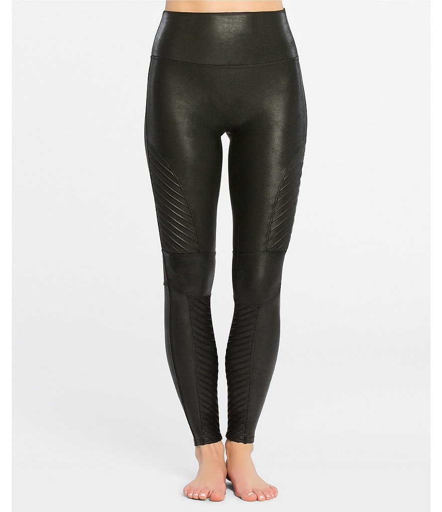 Spanx Faux-Leather Moto Leggings