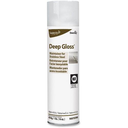 Diversey Deep Gloss Stainless Steel Maintainer - Ready-To-Use Aerosol - 0.13 gal (16 fl oz) - Characteristic Scent - 1 E