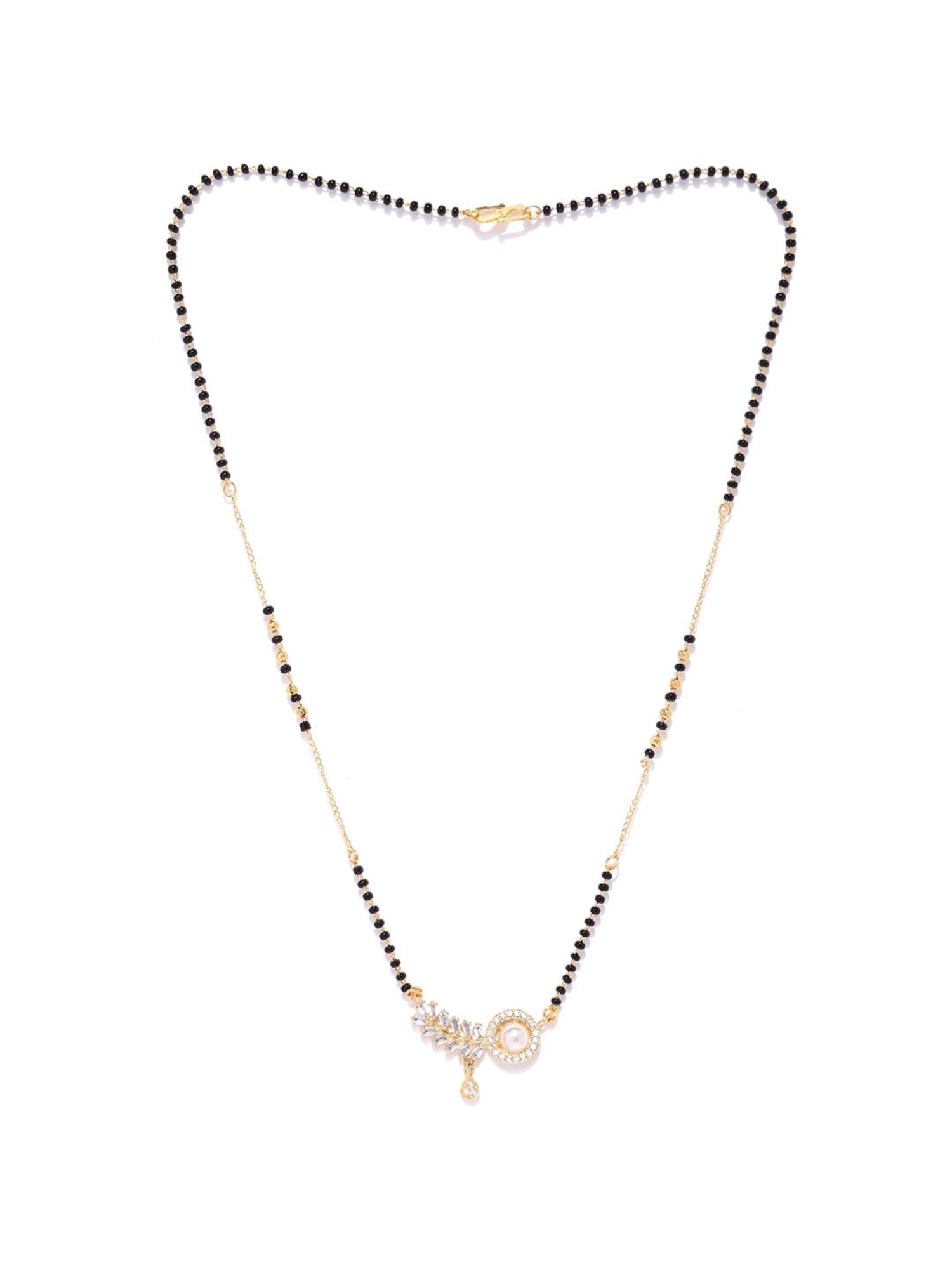 Priyaasi Leaf Pearl White & Golden Mangalsutra