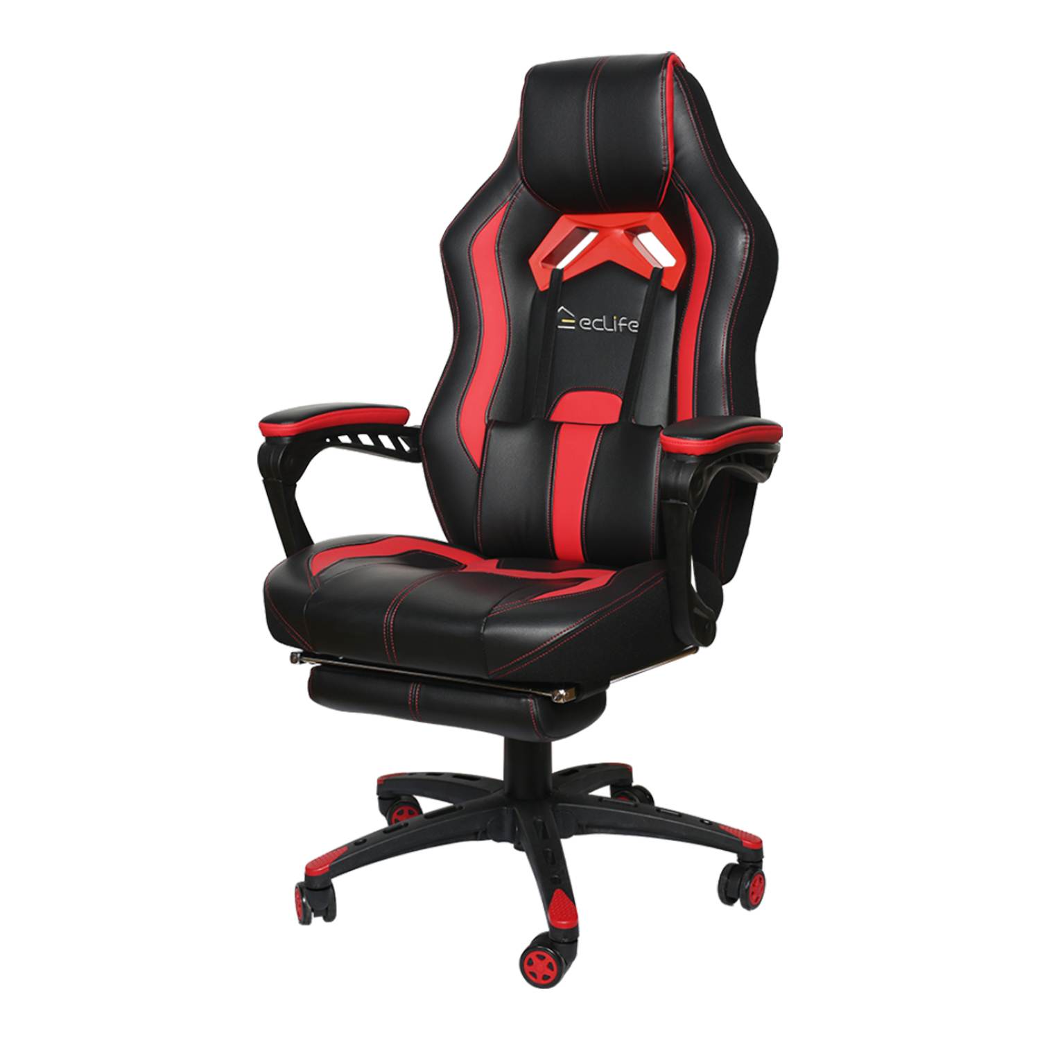 Ergonomic Gaming Chair, Home Office Computer Game Chair, Height Adjustment Recliner 360&deg; Swivel Rocker With Retractable Padded Footrest And Lumbar Pillow E-Sports Chair Super High-back Computer Chair