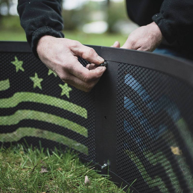 Decorative Fire Ring Stars & Stripes - Blue Sky Outdoor Living