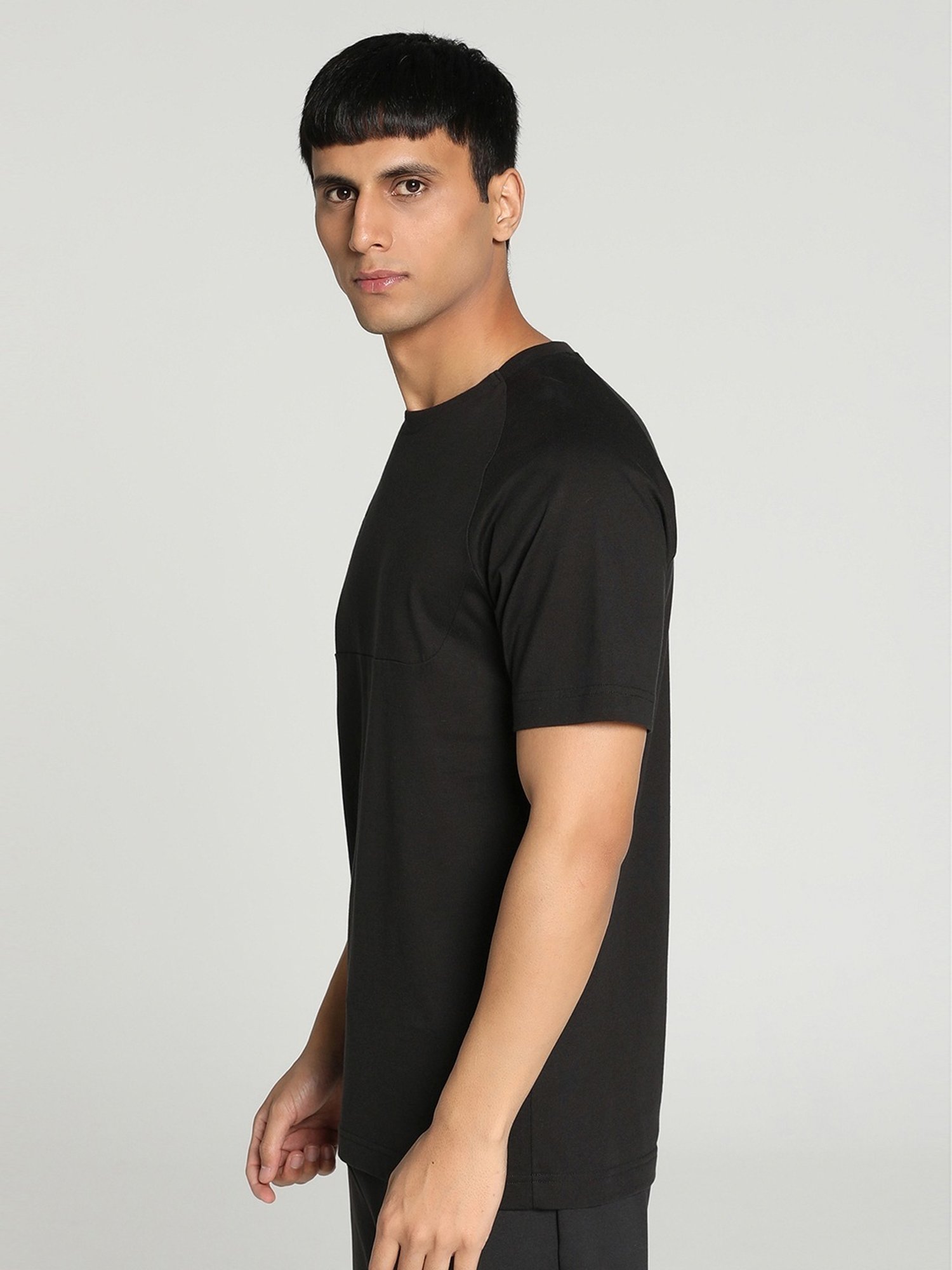 Puma Mercedes-AMG Petronas Motorsport Black Cotton Regular Fit Sports T-Shirt