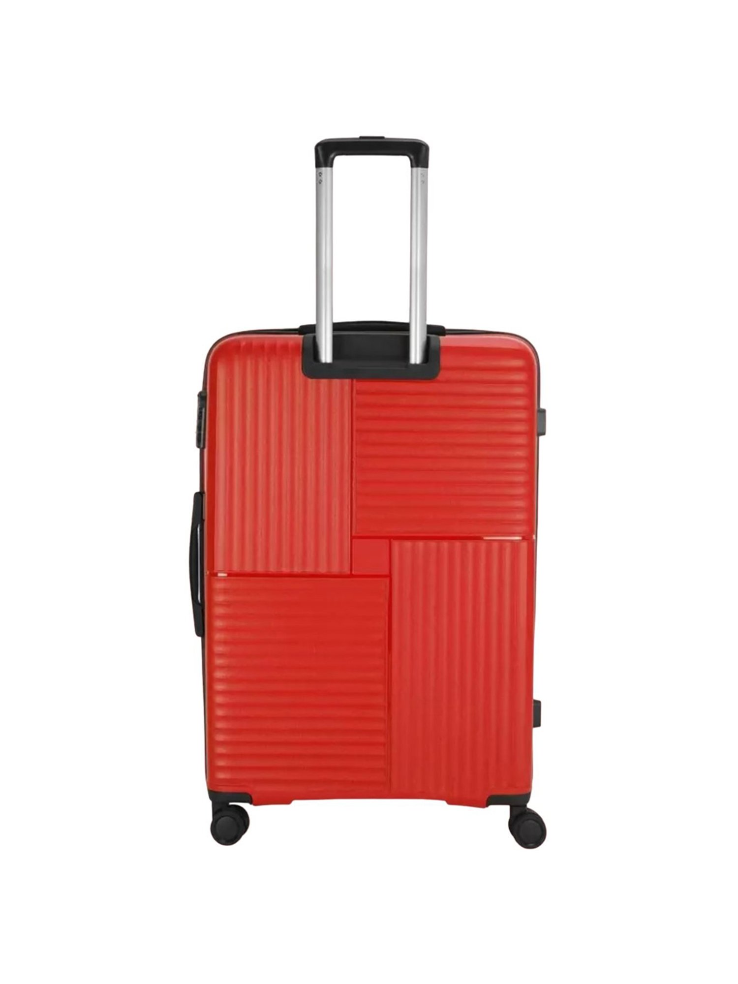 Aristocrat Alliance Red Textured Trolley Bag - Pack of 2