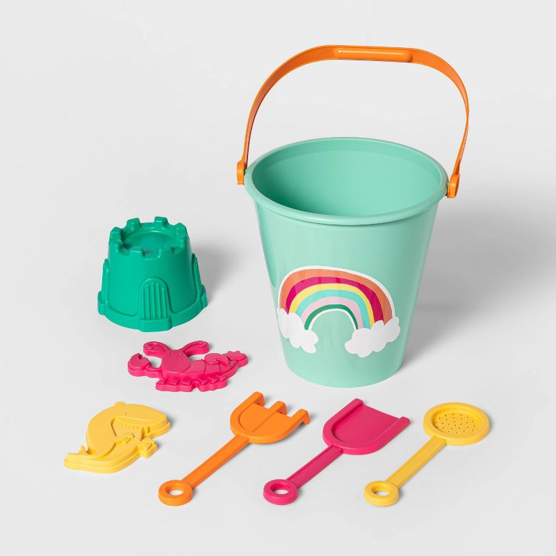 7pc Sand Bucket Set Rainbow - Sun Squad™