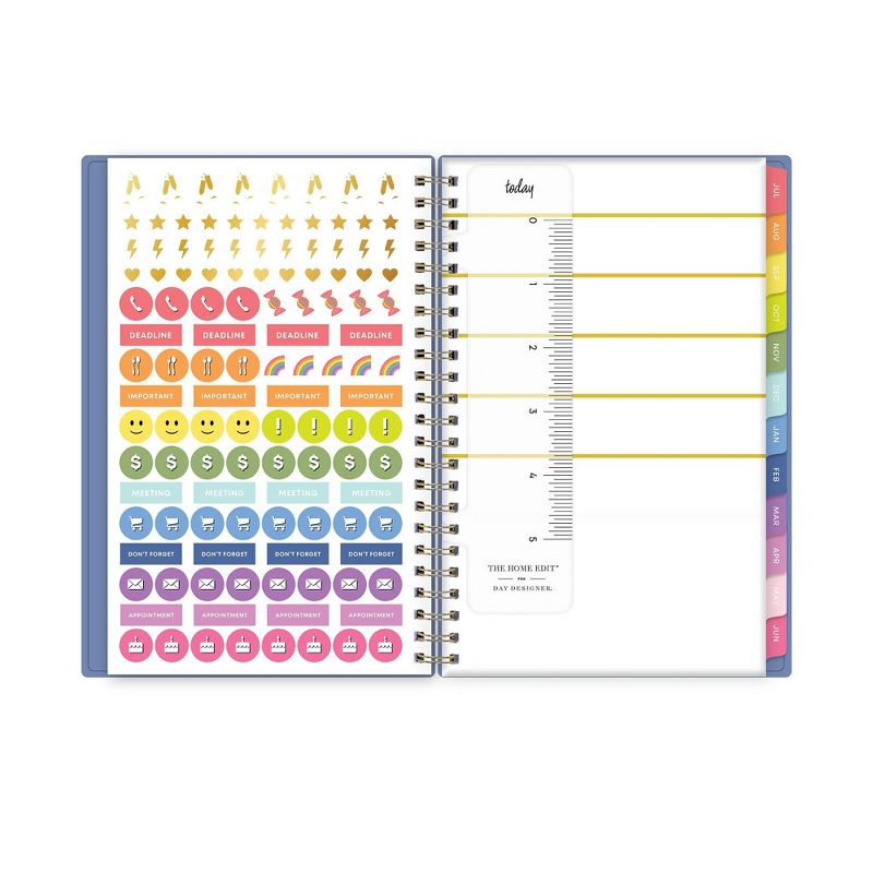 2021-22 Academic Plastic Planner 5" x 8" Weekly/Monthly Wirebound Blue - The Home Edit for Day Designer