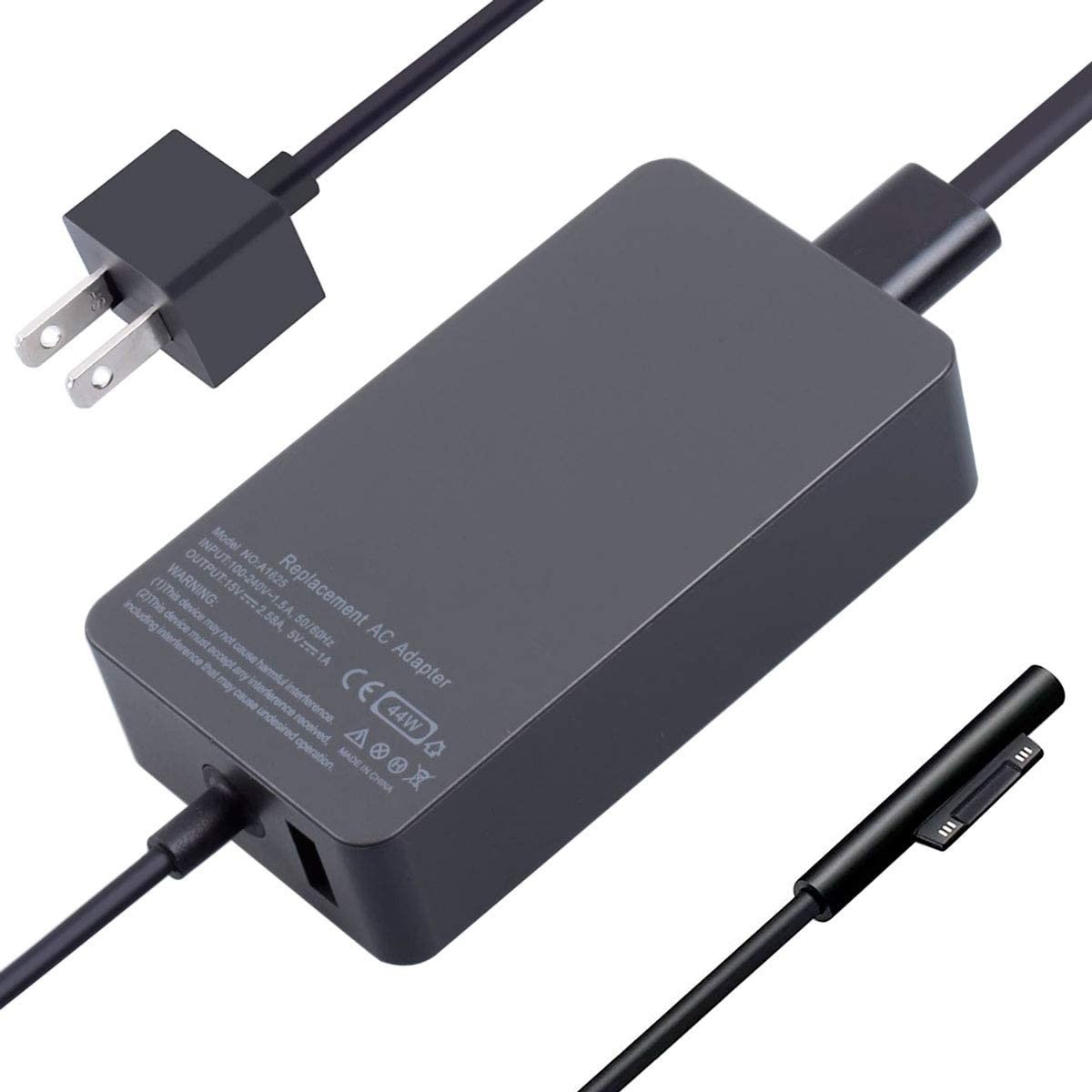 Surface Charger 44W 15V 2.58A Power Supply AC Adapter Charger for Microsoft Surface Pro 3/4/5/6/7 Surface Laptop 3/2/1 Surface Go/Book with 6ft Power Cord