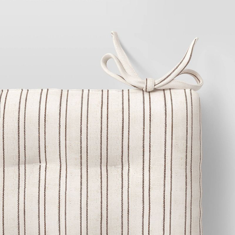 Cotton Striped Chair Pad Black/Natural - Threshold™