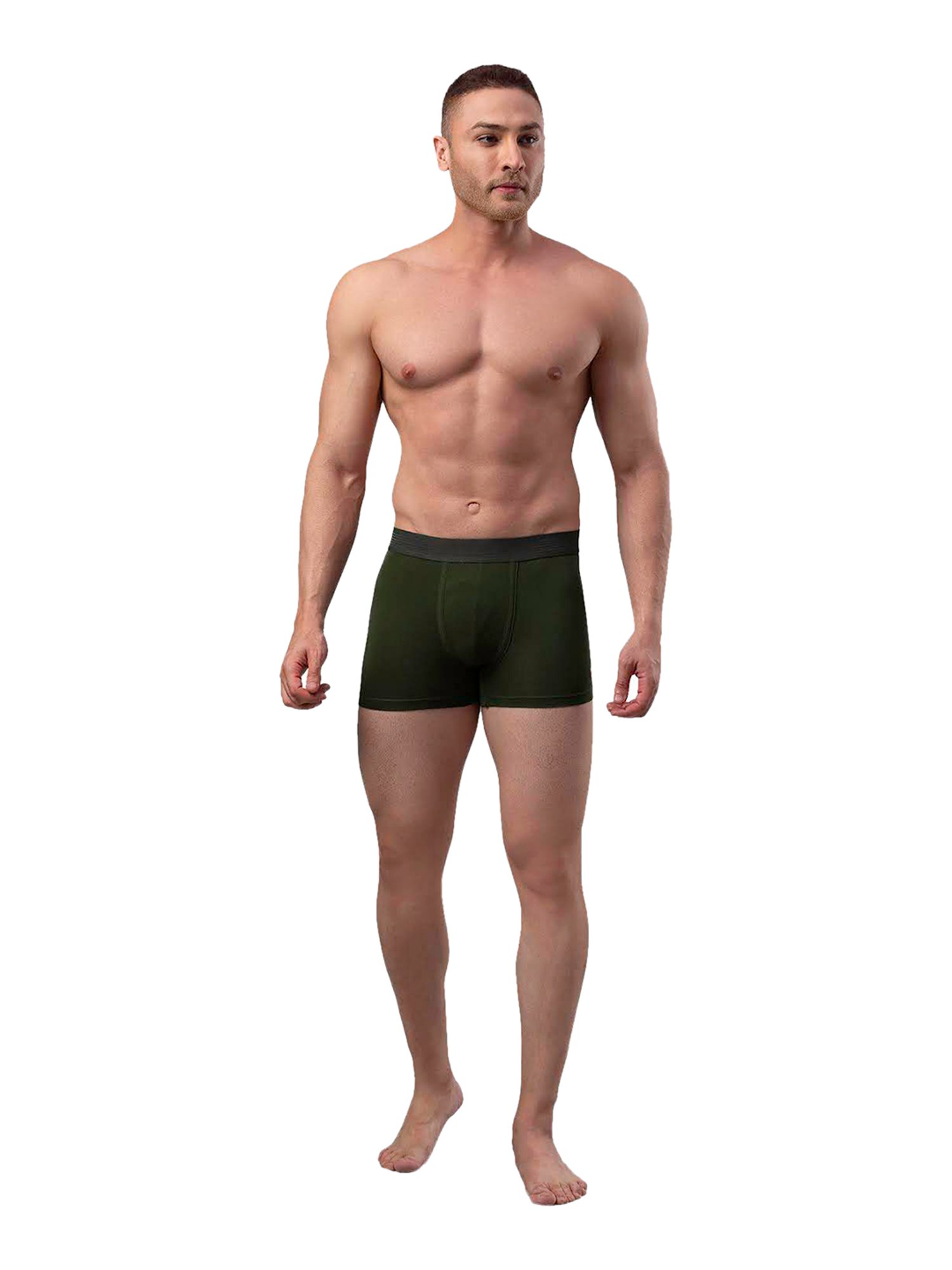 UnderJeans by Spykar Olive Trunks - Pack of 2