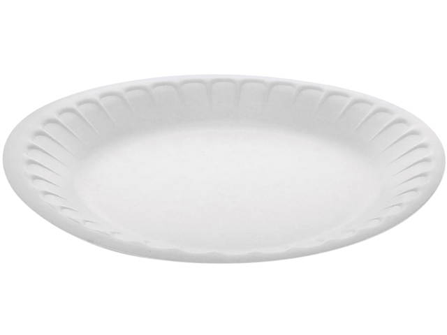 Pactiv YTH100070000 Unlaminated Foam Dinnerware, Plate, 7" Diameter, White, 900/Carton