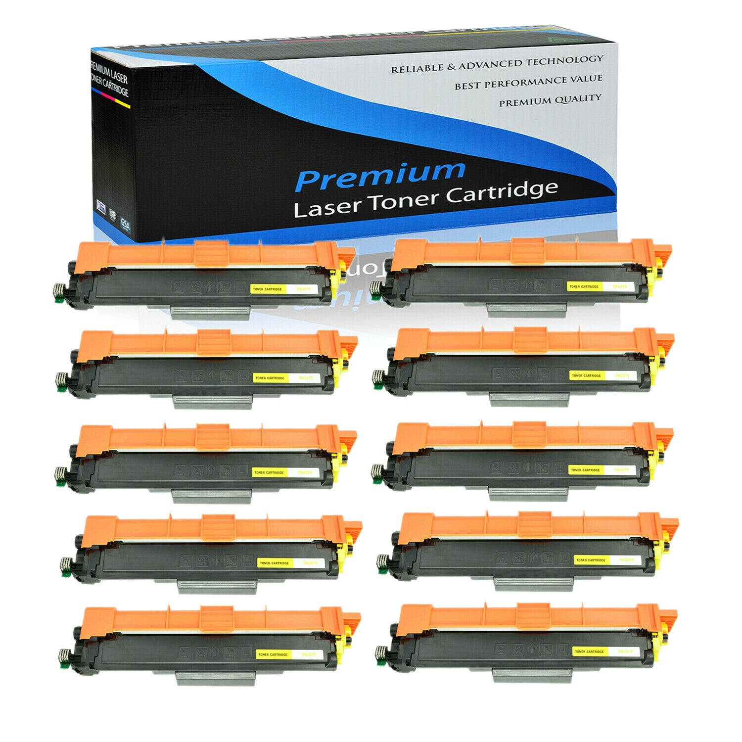 10PK TN227 Yellow Toner for Brother TN227YL HL-L3270CDW HL-L3290CDW Printer