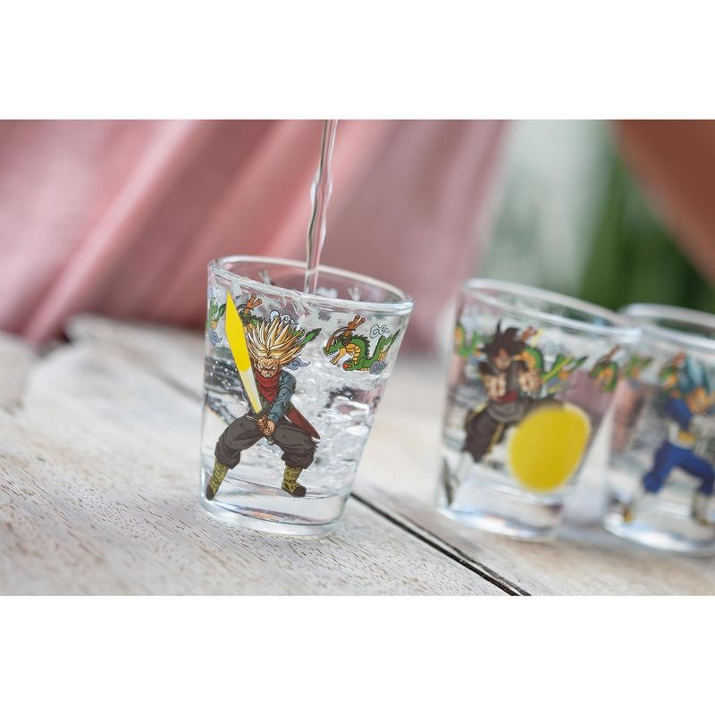 Just Funky Dragon Ball Super Official 2oz Character Shot Glasses Set of 4