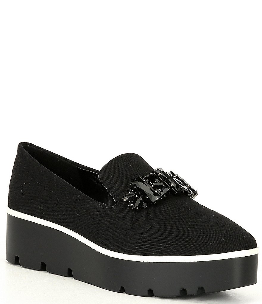 KARL LAGERFELD PARIS Bri Canvas Embellished Detail Loafers